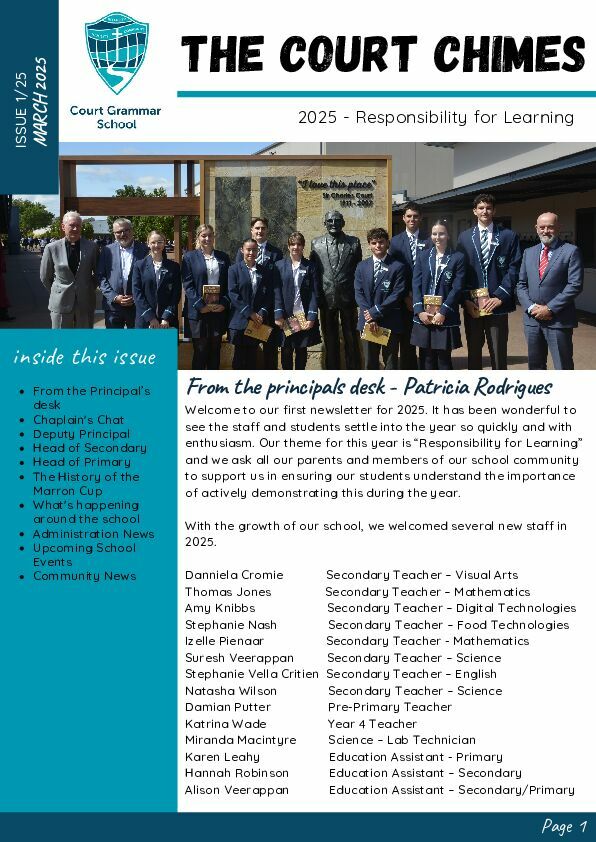 Court Chimes Issue 1 2025