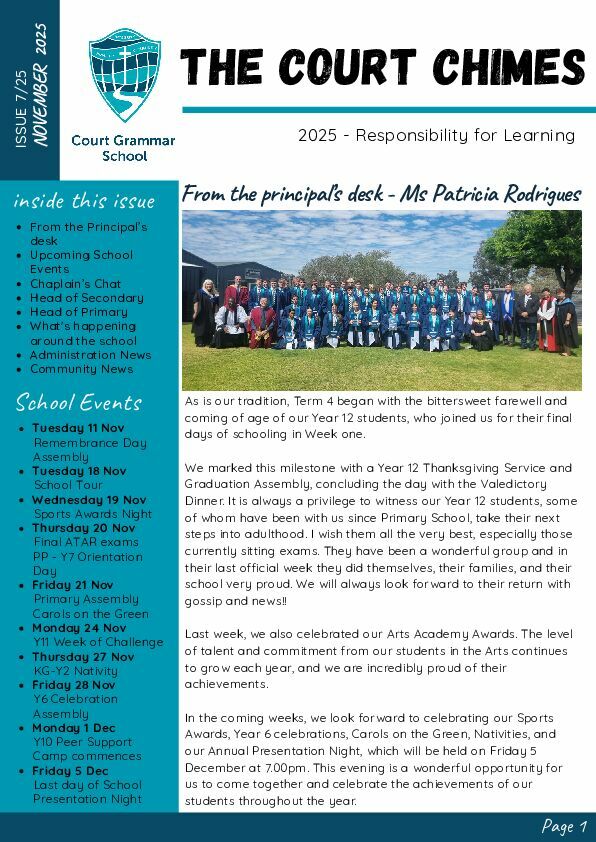 Court Chimes Newsletter Issue 7 2025