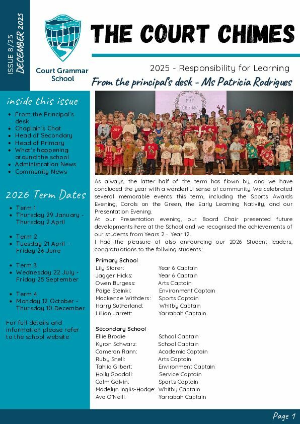 Court Chimes Newsletter Issue 8 2025